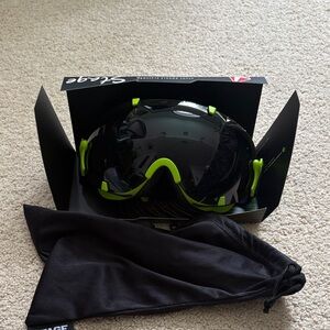 STAGE stage New Neon Green Snow Goggle with Black Lens